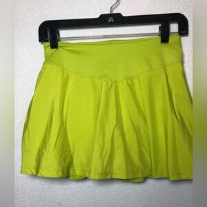 FREE PEOPLE Movement Chartreuse Skirt Ruffled Short Size small